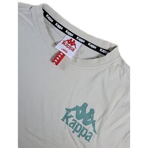 Kappa Logo Sportswear Long Sleeve‎ CREAM Graphic T-shirt Size LARGE